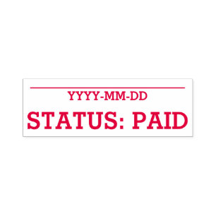 Auto Entintado Carimbo simples "STATUS: PAID"