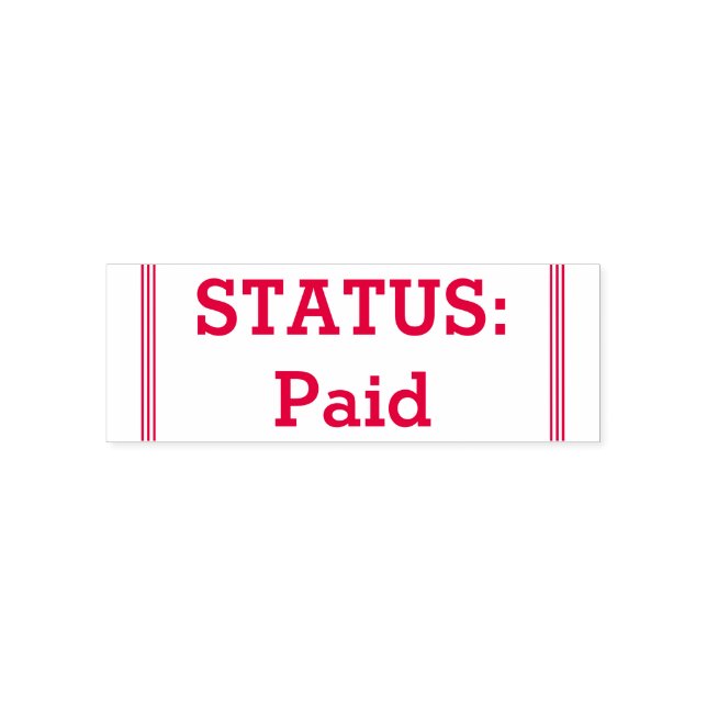 Auto Entintado Carimbo simples "STATUS: Paid" (Design)