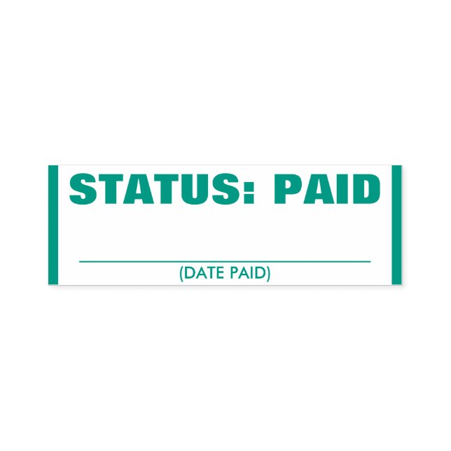 Auto Entintado Carimbo simples "STATUS: PAID" (Design)