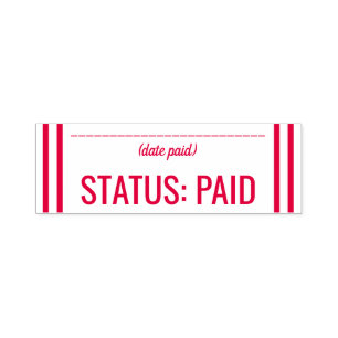 Auto Entintado Carimbo simples "STATUS: PAID"