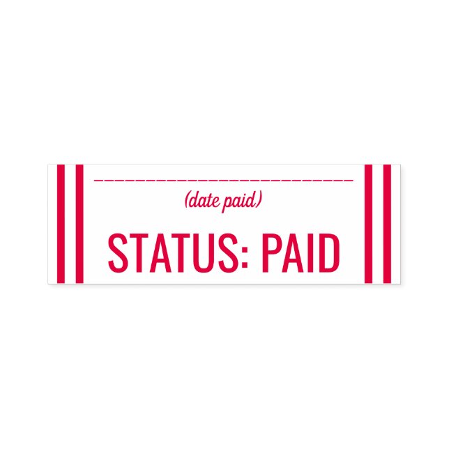Auto Entintado Carimbo simples "STATUS: PAID" (Design)