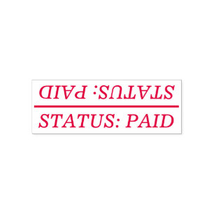 Auto Entintado Carimbo simples "STATUS: PAID"