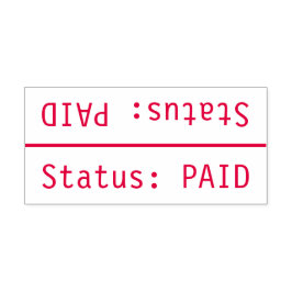 Auto Entintado Carimbo "Status: PAID"
