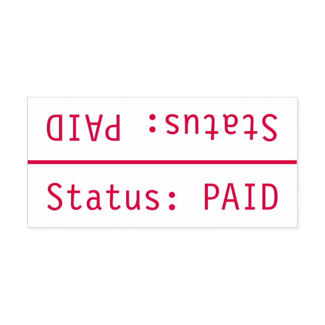 Auto Entintado Carimbo "Status: PAID" (Design)