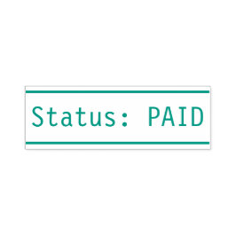 Auto Entintado Carimbo "Status: PAID"