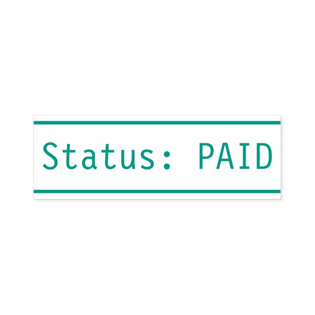 Auto Entintado Carimbo "Status: PAID" (Design)