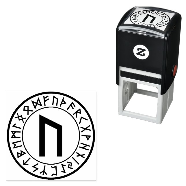 Auto Entintado Círculo Rune [02]. Uruz] Carimbo de Autoimpressão (In Situ)