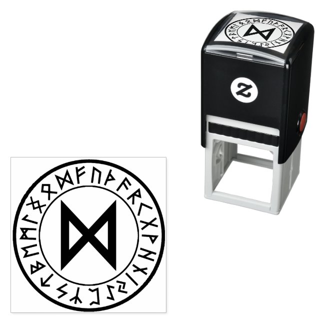 Auto Entintado Círculo Rune [24]. Dagaz] Carimbo de Autoimpressão (In Situ)
