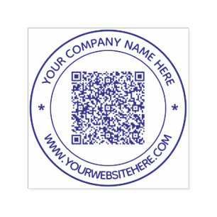 Auto Entintado Código QR e Carimbo Personalizado de Texto