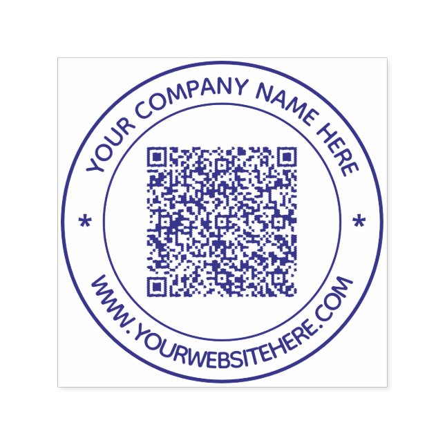 Auto Entintado Código QR e Carimbo Personalizado de Texto (Design)