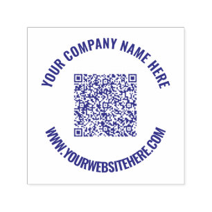 Auto Entintado Código QR personalizado e Carimbo de Autocolagem R