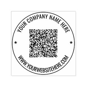Auto Entintado Código QR personalizado e Carimbo de Autocolagem R