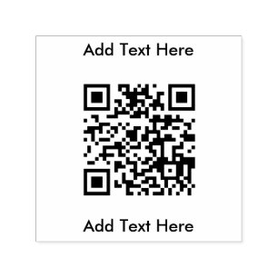 Auto Entintado Código QR Simples Carimbo de Autoimpressão Comerci