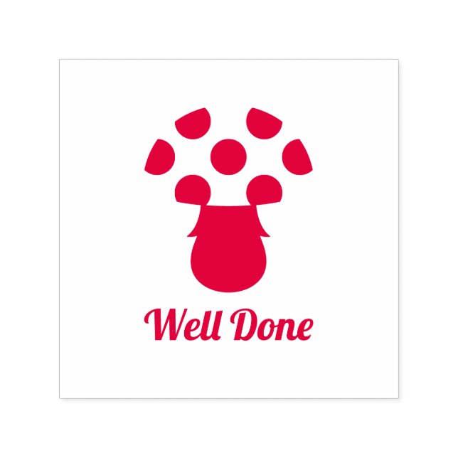 Auto Entintado Cogumelo bonito. Carimbo de professor (Design)