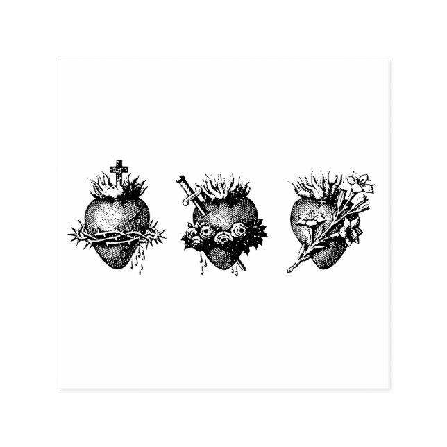 Auto Entintado Corações Sagrados do Carimbo de Borracha da Sagrad (Design)