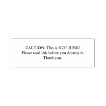 CUIDADO: NÃO FOME! Carimbo de Borracha