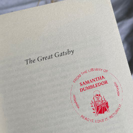 Auto Entintado Da Biblioteca das Flores Góticas do Carimbo