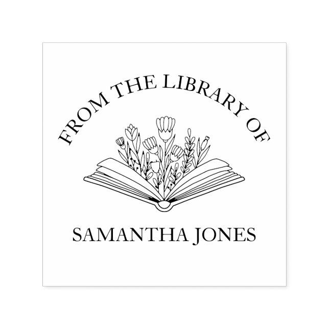 Auto Entintado Da Biblioteca do Carimbo das Flores Elegantes (Design)