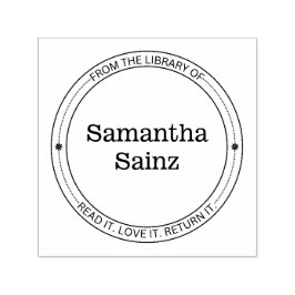 Auto Entintado Da Biblioteca do Carimbo das Flores Elegantes