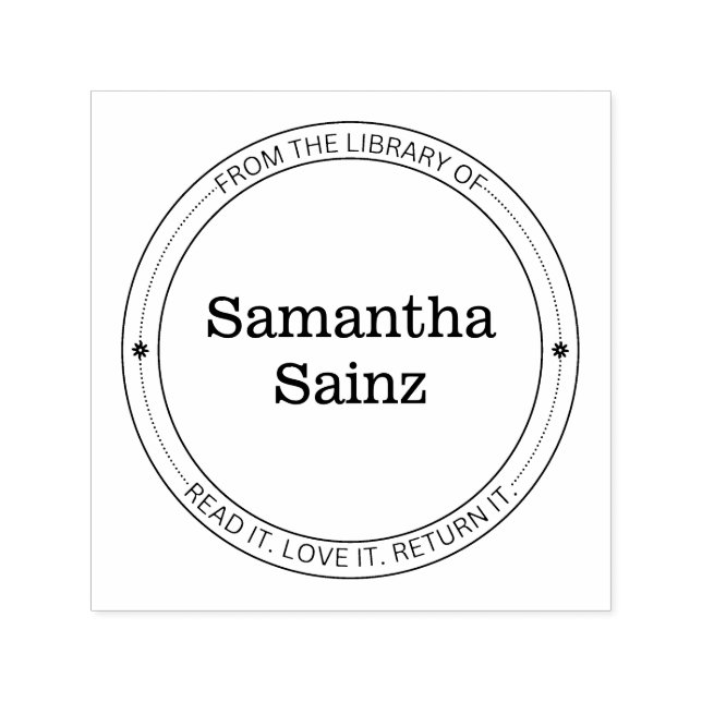 Auto Entintado Da Biblioteca do Carimbo das Flores Elegantes (Design)