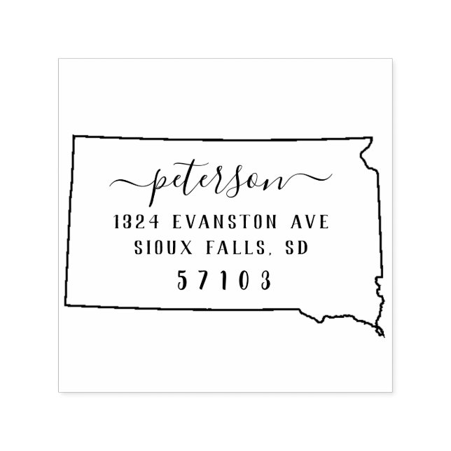 Auto Entintado Dacota do Sul: Carimbo de Retorno (Design)