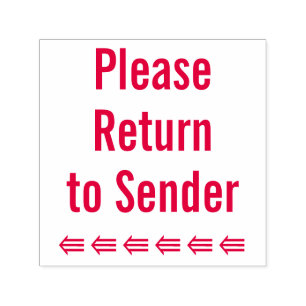 Auto Entintado "Devolva ao Remetente" + Carimbo de Borracha de Se