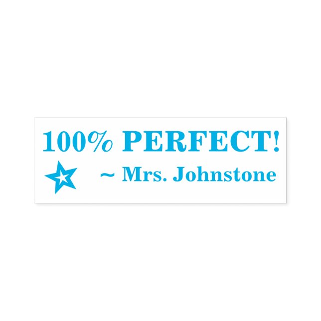 Auto Entintado Diversão "100% PERFEITO!" + Carimbo de Borracha do (Design)
