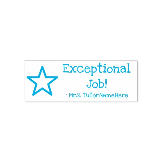 Auto Entintado Diversão "Trabalho Excepcional!" Formando Carimbo  (Design)