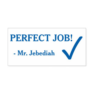Auto Entintado Divertido "TRABALHO PERFEITO"! + Carimbo de borrac
