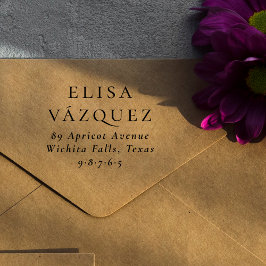 Auto Entintado Endereço de devolução Carimbo de borracha e Tipogr