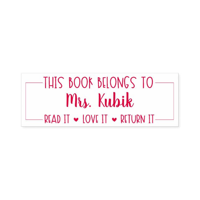 Auto Entintado Este Livro Pertence Ao Carimbo De Biblioteca De Pr (Design)