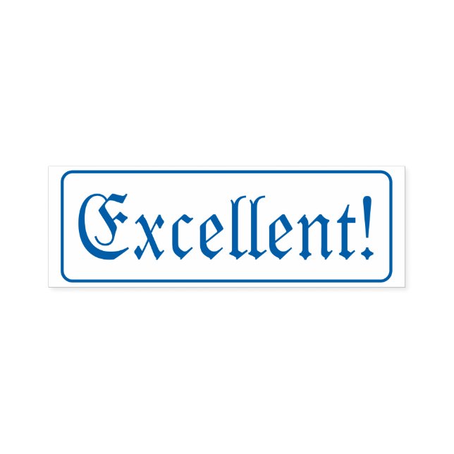 Auto Entintado "Excelente!" Carimbo de borracha de feedback (Design)