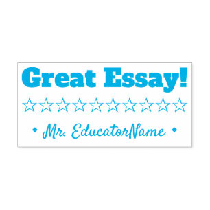 Auto Entintado "Excelente Essay!" + Carimbo de Borracha de Nome P