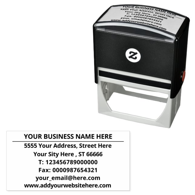 Auto Entintado Exemplo de Carimbo de Endereço design (In Situ)