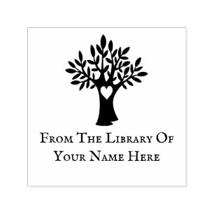 Auto Entintado Livro de logotipos Carimbo de Biblioteca Personali