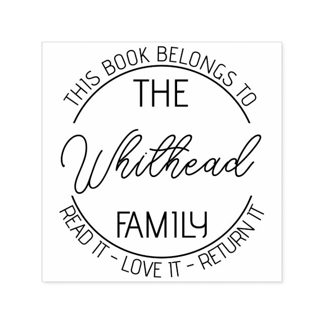 Auto Entintado Livro ex-libris livro carimbo Personalizado modern (Design)