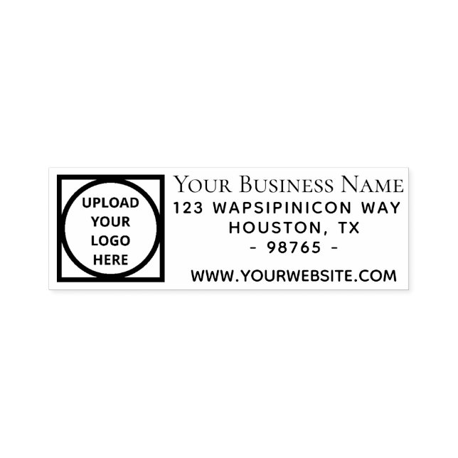 Auto Entintado Logotipo devolvido Endereço Carimbo para Empresas  (Design)