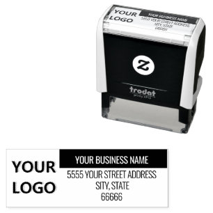 Auto Entintado Logotipo personalizado ou Modelo de carimbo de end