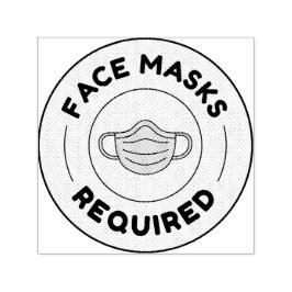 Auto Entintado máscara facial necessária - Carimbo de Borracha co