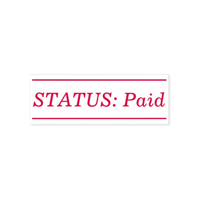 Auto Entintado Mínimo "STATUS: Paid" Carimbo de borracha (Design)