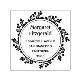 Auto Entintado Nome da empresa e endereço à volta do carimbo de a