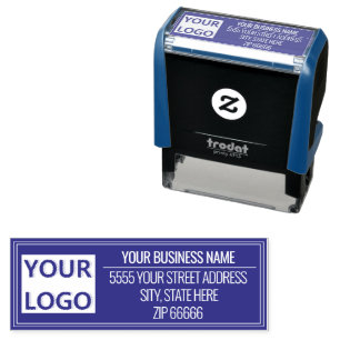 Auto Entintado Nome de logotipo personalizado Endereço Carimbo d