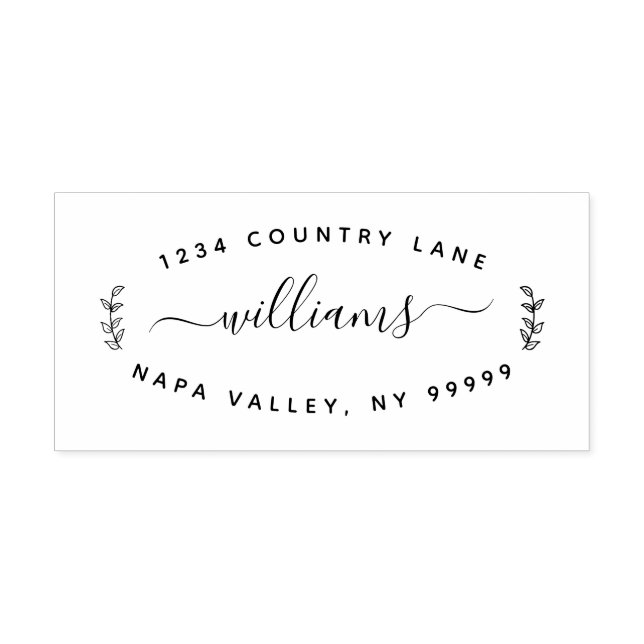 Auto Entintado Nome e Endereço de Retorno Carimbo de Autocolagem (Design)