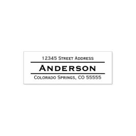 Auto Entintado Nome no Endereço de Devolução Central - Carimbo de