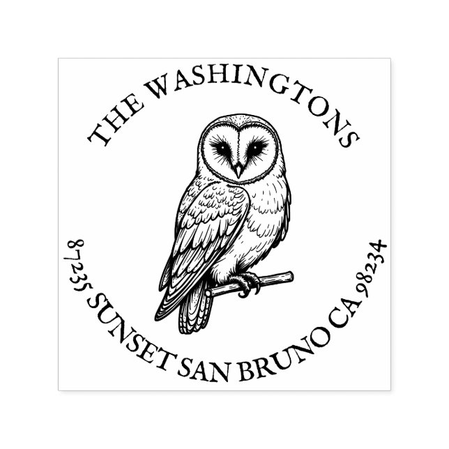 Auto Entintado Nome Personalizado Carimbo de Endereço de Retorno  (Design)