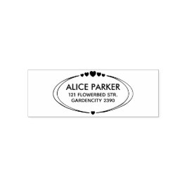 Auto Entintado Nome personalizável endereço texto carimbo