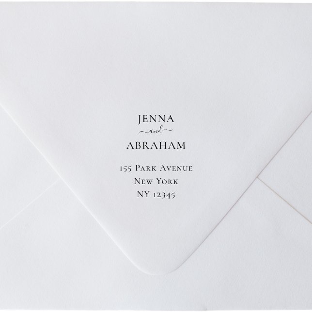 Auto Entintado Nomes de casais Endereço de devolução Carimbo de b (Criador carregado)