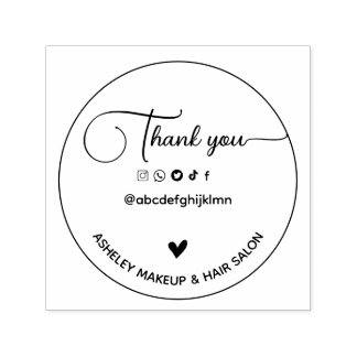 Auto Entintado Obrigado Carimbo de Borracha de Autofabricação Soc