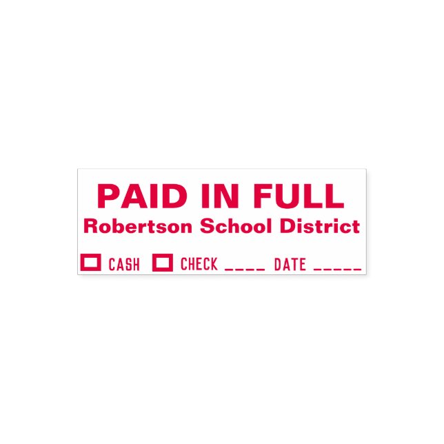 Auto Entintado PAGO NO Carimbo Personalizado CHEIO (Design)