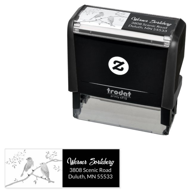 Auto Entintado Par de Carimbo de Autotinta Bluebird (In Situ)